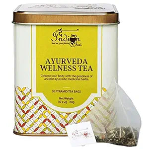 The Indian Chai - Ayurveda Wellness Tea 30 Pyramid Tea Bags - 60 gms